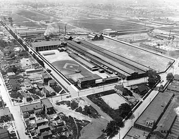 Aerial view of Parrish and Bingham Company